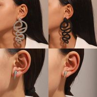 Hip-hop Punk Streetwear Heart Shape Snake Dragon Alloy Metal Copper Plating 18k Gold Plated Gold Plated Silver Plated Women's Ear Clips main image 7