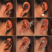 Hip-hop Punk Streetwear Heart Shape Snake Dragon Alloy Metal Copper Plating 18k Gold Plated Gold Plated Silver Plated Women's Ear Clips main image 5