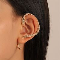 Hip-hop Punk Streetwear Heart Shape Snake Dragon Alloy Metal Copper Plating 18k Gold Plated Gold Plated Silver Plated Women's Ear Clips main image 4
