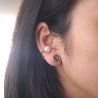 Fairy Style Korean Style Apple Alloy Inlay Artificial Pearls Shell Women's Ear Studs main image 3
