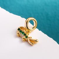 Cute Sweet Animal Stainless Steel Copper Enamel Zircon 14k Gold Plated 18k Gold Plated Charms Jewelry Accessories sku image 1