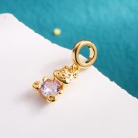Cute Sweet Animal Stainless Steel Copper Enamel Zircon 14k Gold Plated 18k Gold Plated Charms Jewelry Accessories sku image 2