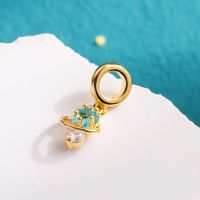 Cute Sweet Animal Stainless Steel Copper Enamel Zircon 14k Gold Plated 18k Gold Plated Charms Jewelry Accessories sku image 8
