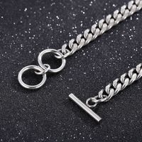 Hip-hop Punk Solid Color Stainless Steel Toggle Bracelets Necklace main image 5