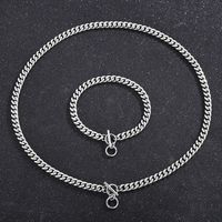 Solid Color Solid Color Stainless Steel Chain Bracelets Necklace main image 11