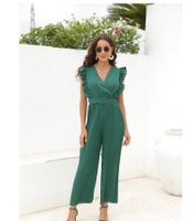 Women's Daily Casual Solid Color Ankle-length Patchwork Belt Jumpsuits main image 3