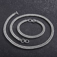Solid Color Solid Color Stainless Steel Chain Bracelets Necklace main image 9