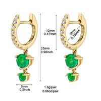 1 Pair Elegant Classic Style Petal Inlay Copper Zircon 24k Gold Plated Drop Earrings Ear Studs main image 5