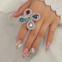 Elegant Luxurious Lady Flower Alloy Inlay Rhinestones Women's Rings main image 6