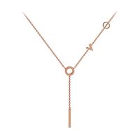 304 Stainless Steel 18K Gold Plated Rose Gold Plated Lady Simple Style Plating Geometric Necklace main image 2