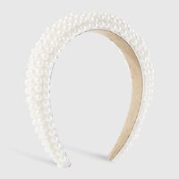 Elegant Retro Geometric Imitation Pearl Seed Bead Handmade Hair Band main image 3