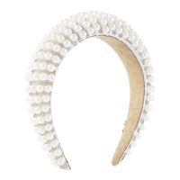 Elegant Retro Geometric Imitation Pearl Seed Bead Handmade Hair Band sku image 2