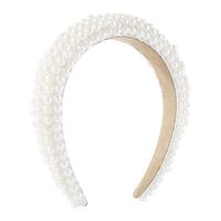 Elegant Retro Geometric Imitation Pearl Seed Bead Handmade Hair Band sku image 1