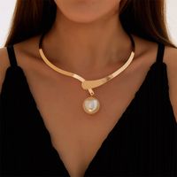 Elegant Exaggerated Round Alloy Pearl Plating Women's Choker sku image 1