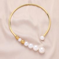 Elegant Exaggerated Round Alloy Pearl Plating Women's Choker main image 1
