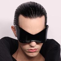 Y2k Hip-hop Punk Solid Color Pc Cat Eye Frameless Men's Sunglasses main image 5