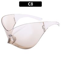 Y2k Hip-hop Punk Solid Color Pc Cat Eye Frameless Men's Sunglasses sku image 8