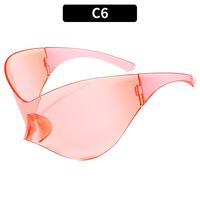 Y2k Hip-hop Punk Solid Color Pc Cat Eye Frameless Men's Sunglasses sku image 6