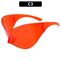 Y2k Hip-hop Punk Solid Color Pc Cat Eye Frameless Men's Sunglasses sku image 3