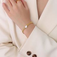 Glam Sexy Round Heart Shape Titanium Steel Plating 18k Gold Plated Silver Plated Bracelets main image 4