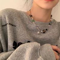 Sweet Cool Style Heart Shape Flower Beaded Alloy Women's Pendant Necklace main image 2