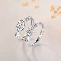 Wholesale Lady Heart Shape Sterling Silver Plating Inlay Artificial Gemstones Open Ring main image 3