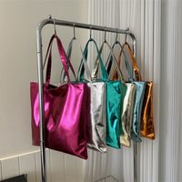 Women's Large Pu Leather Solid Color Streetwear Square Zipper Shoulder Bag Handbag Tote Bag main image 1