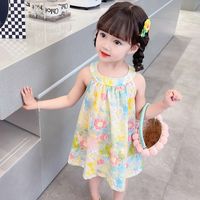 Cute Flower Cotton Girls Dresses sku image 4