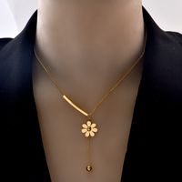 Stainless Steel 18K Gold Plated Sweet Simple Style Plating Inlay Daisy Shell main image 4