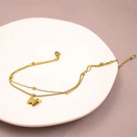 Vacation Simple Style Butterfly Titanium Steel Plating 18k Gold Plated Women's Anklet main image 6