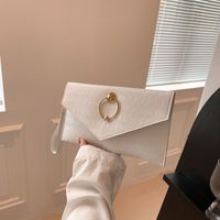 Women's Small All Seasons Pu Leather Elegant Classic Style Envelope Bag Clutch Bag sku image 2