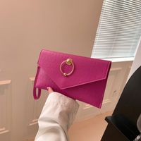 Women's Small All Seasons Pu Leather Elegant Classic Style Envelope Bag Clutch Bag sku image 3