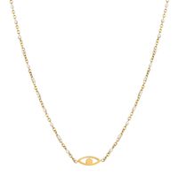 Simple Style Eye Stainless Steel Alloy Plating Gold Plated Pendant Necklace sku image 6