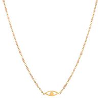 Simple Style Eye Stainless Steel Alloy Plating Gold Plated Pendant Necklace sku image 2