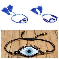 Handmade Devil's Eye Glass Knitting Unisex Bracelets main image 2