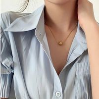 Iron Copper Elegant Plating Solid Color Necklace main image 3