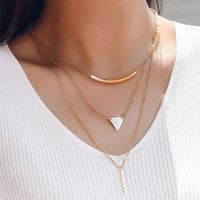 Casual Lady Star Moon Butterfly Alloy Metal Brass Plating Inlay Rhinestones Pearl Zircon 18k Gold Plated Gold Plated Silver Plated Layered Necklaces Long Necklace Necklace sku image 1