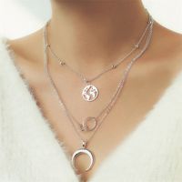 Casual Lady Star Moon Butterfly Alloy Metal Brass Plating Inlay Rhinestones Pearl Zircon 18k Gold Plated Gold Plated Silver Plated Layered Necklaces Long Necklace Necklace sku image 2