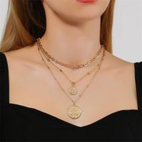 Casual Lady Star Moon Butterfly Alloy Metal Brass Plating Inlay Rhinestones Pearl Zircon 18k Gold Plated Gold Plated Silver Plated Layered Necklaces Long Necklace Necklace sku image 10