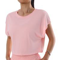 Casual Solid Color Nylon Round Neck Active Tops T-shirt main image 1
