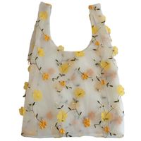 Women's Basic Flower Polyester Shopping Bags main image 4