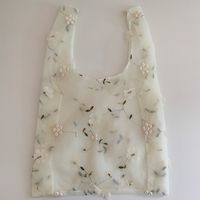 Women's Basic Flower Polyester Shopping Bags sku image 3