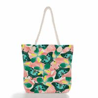 Women's Vacation Butterfly Canvas Shopping Bags sku image 5
