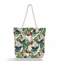 Women's Vacation Butterfly Canvas Shopping Bags sku image 11