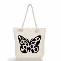 Women's Vacation Butterfly Canvas Shopping Bags sku image 19