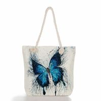 Women's Vacation Butterfly Canvas Shopping Bags sku image 23