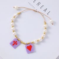 Original Design Heart Shape Freshwater Pearl Bracelets sku image 2