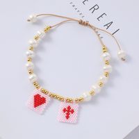 Original Design Heart Shape Freshwater Pearl Bracelets sku image 6