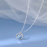 Kupfer Elegant Inlay Wal Künstlicher Kristall Halskette Mit Anhänger main image 5