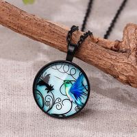 Elegant Simple Style Clouds Bird Alloy Glass Plating Rhodium Plated Unisex Pendant Necklace main image 6